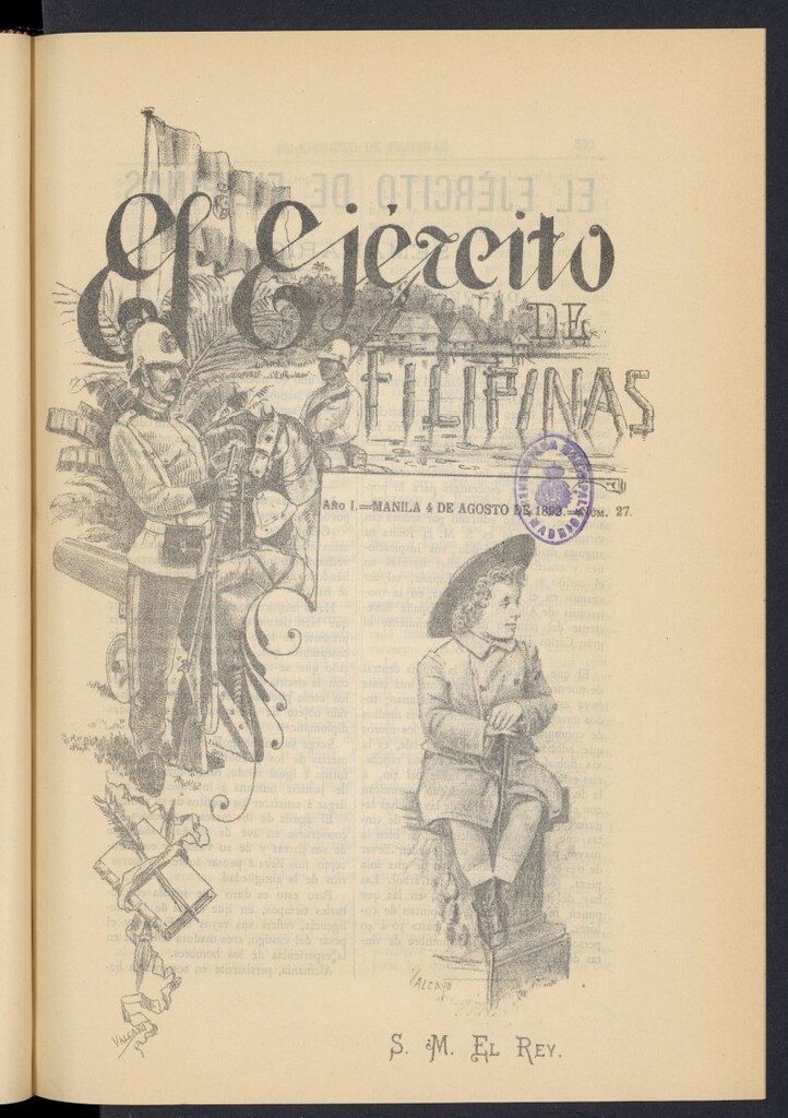 Miniatura de El Ejército de Filipinas : semanario profesional e ilustrado del 4 de agosto de 1892, nº 27