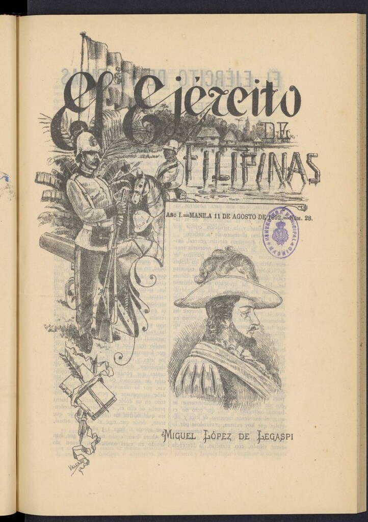 Miniatura de El Ejército de Filipinas : semanario profesional e ilustrado del 11 de agosto de 1892, nº 28