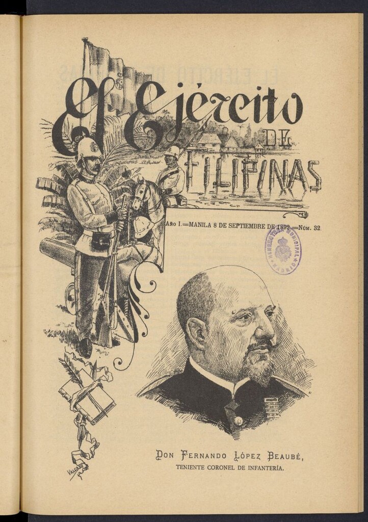 Miniatura de El Ejército de Filipinas : semanario profesional e ilustrado del 8 de septiembre de 1892, nº 32