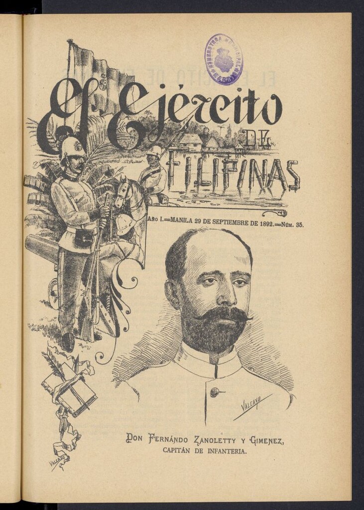 Miniatura de El Ejército de Filipinas : semanario profesional e ilustrado del 29 de septiembre de 1892, nº 35