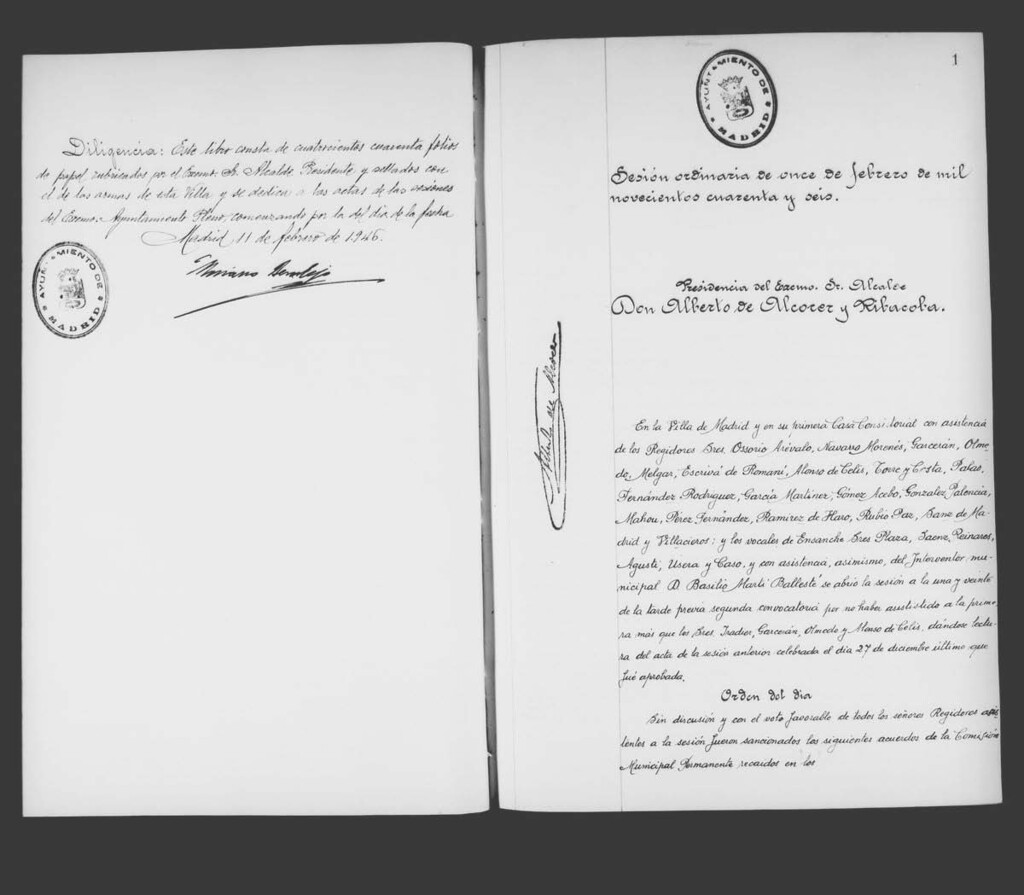 Miniatura de Actas de acuerdos del Ayuntamiento. Tomo 791 del año 1946 (11 febrero a 31 diciembre)