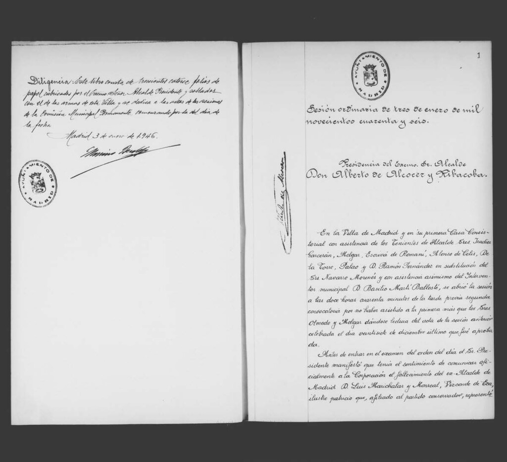 Miniatura de Actas de acuerdos del Ayuntamiento. Tomo 792 del año 1946 (3 enero a 28 febrero)