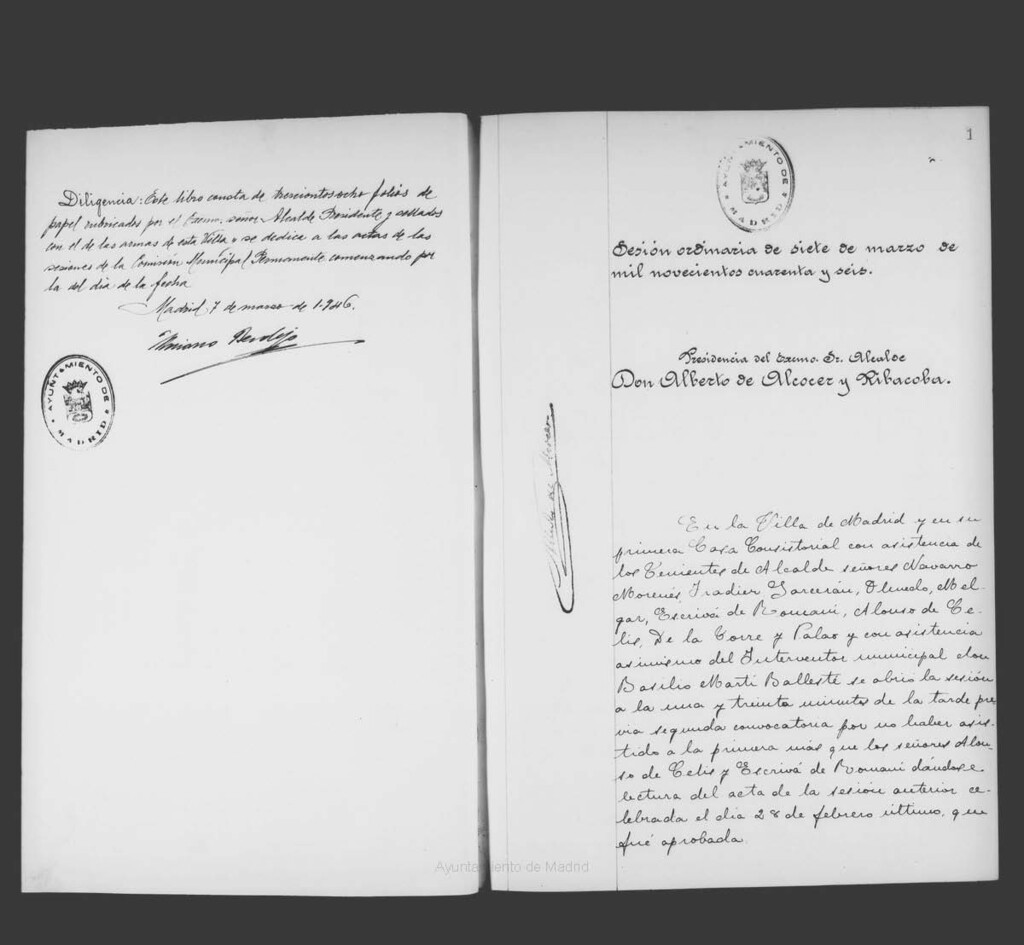 Miniatura de Actas de acuerdos del Ayuntamiento. Tomo 793 del año 1946 (7 marzo a 17 mayo)