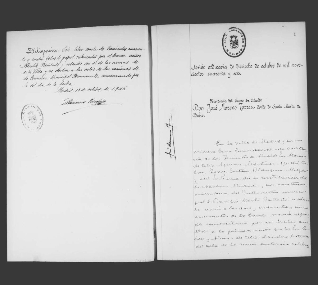Miniatura de Actas de acuerdos del Ayuntamiento. Tomo 796 del año 1946 (18 octubre a 27 diciembre)