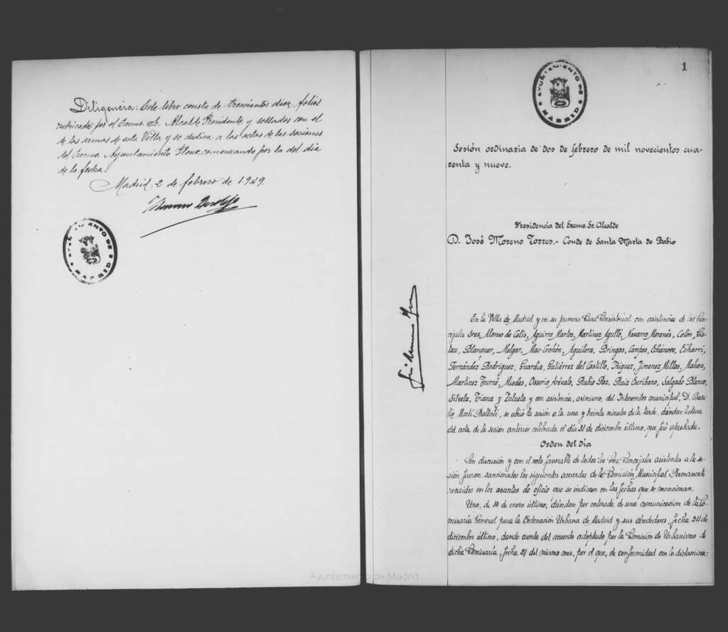 Miniatura de Actas de acuerdos del Ayuntamiento. Tomo 809 del año 1949 (2 febrero a 20 octubre)
