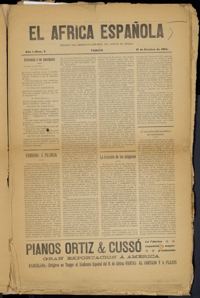 Miniatura de El Africa Española del 15 de octubre de 1904, nº 5