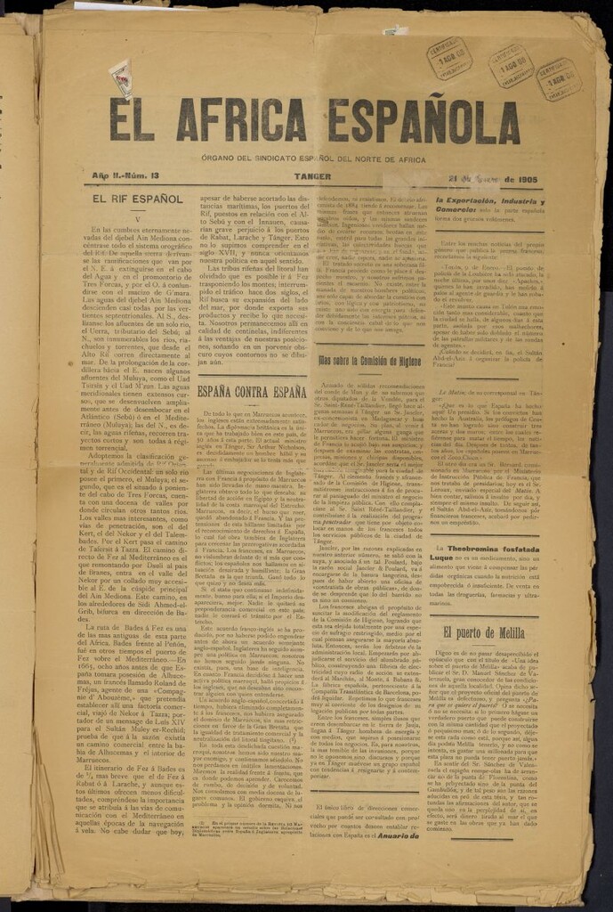 Miniatura de El Africa Española del 21 de enero de 1905, nº 13
