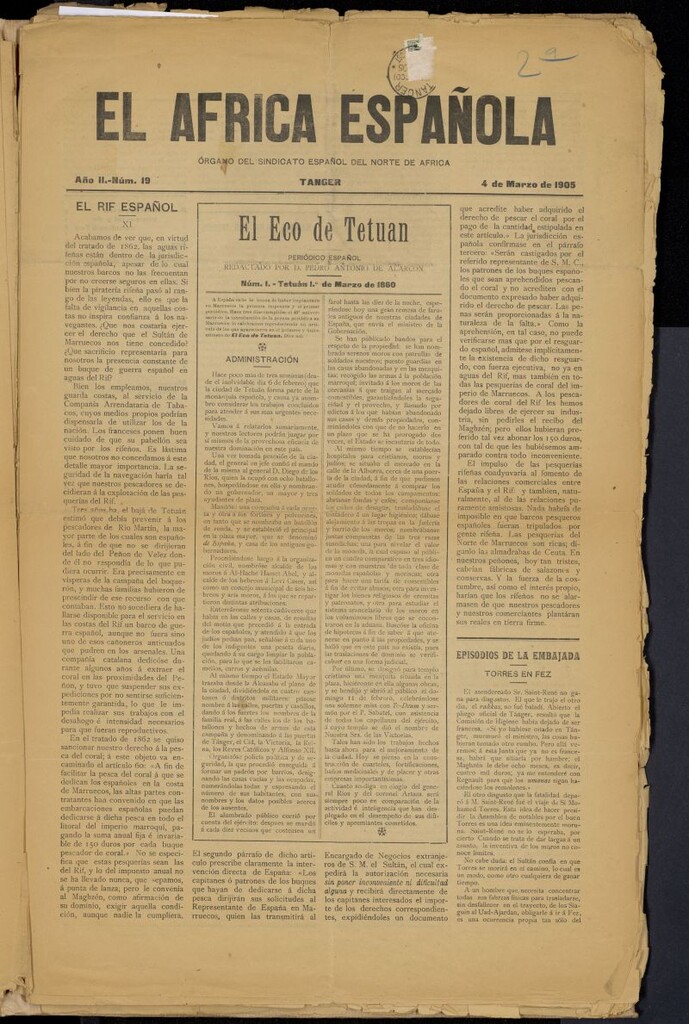Miniatura de El Africa Española del 4 de marzo de 1905, nº 19