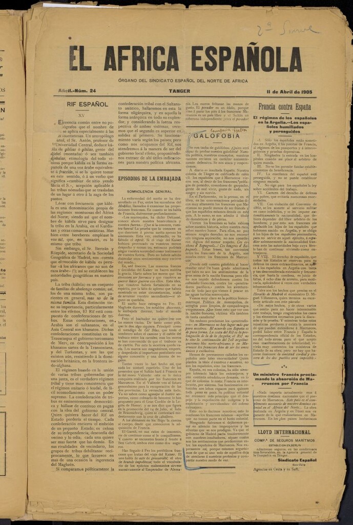 Miniatura de El Africa Española del 11 de abril de 1905, nº 24