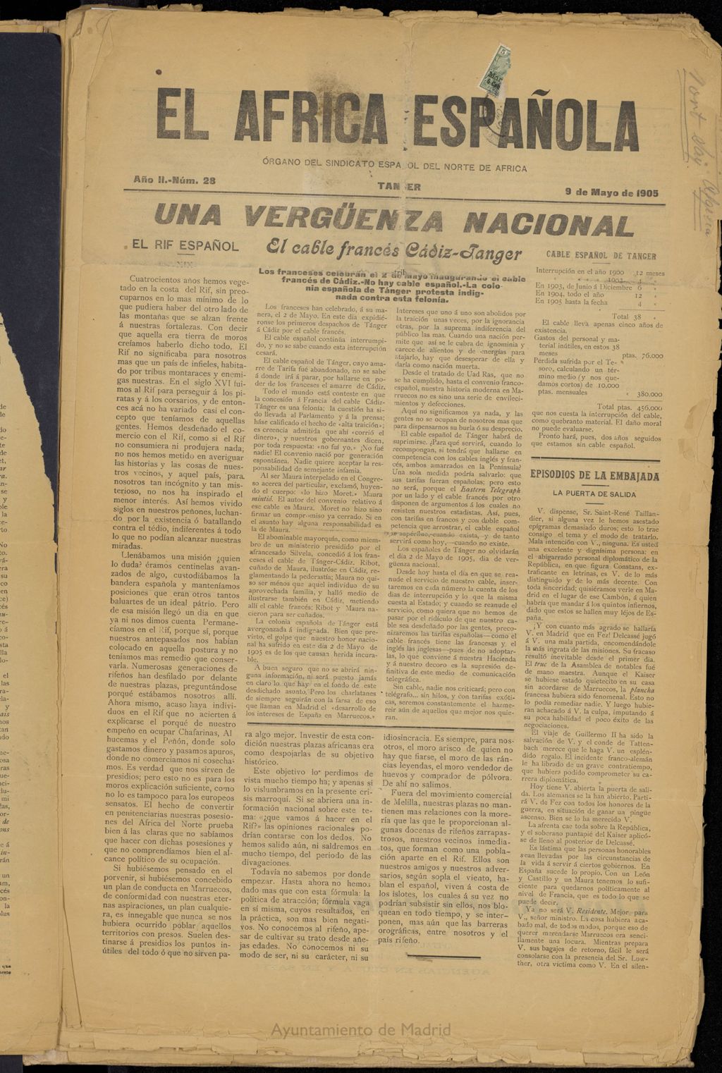Miniatura de El Africa Española del 9 de mayo de 1905, nº 28