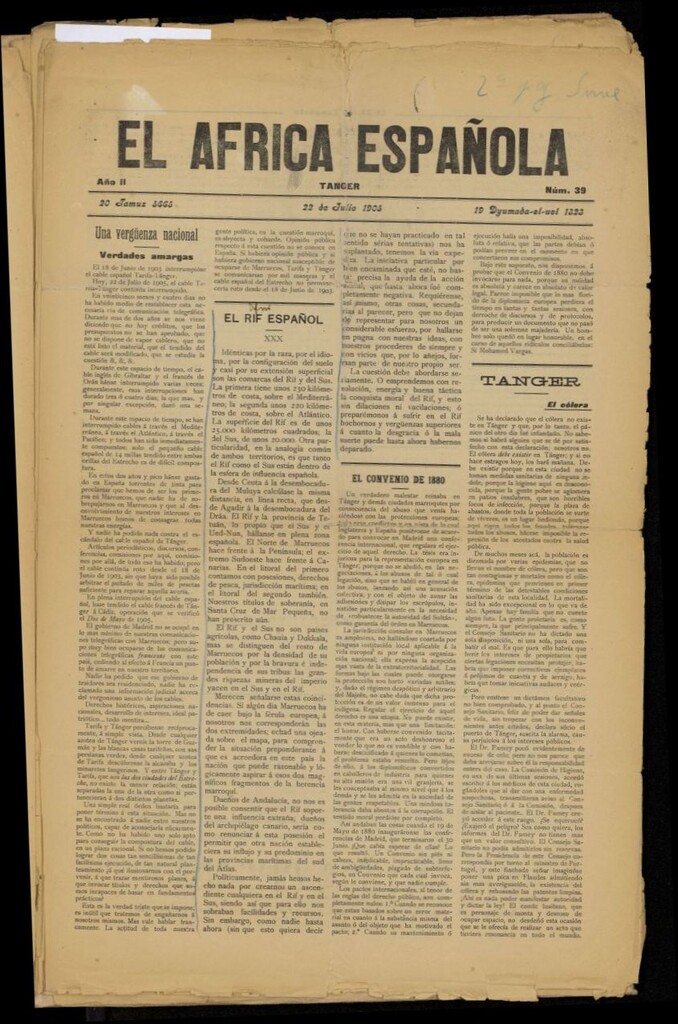 Miniatura de El Africa Española del 22 de julio de 1905, nº 39