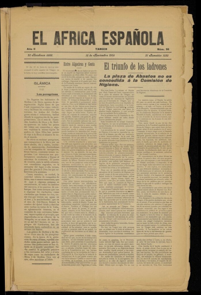 Miniatura de El Africa Española del 18 de noviembre de 1905, nº 56
