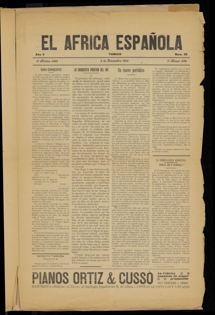 Miniatura de El Africa Española del 9 de diciembre de 1905, nº 59