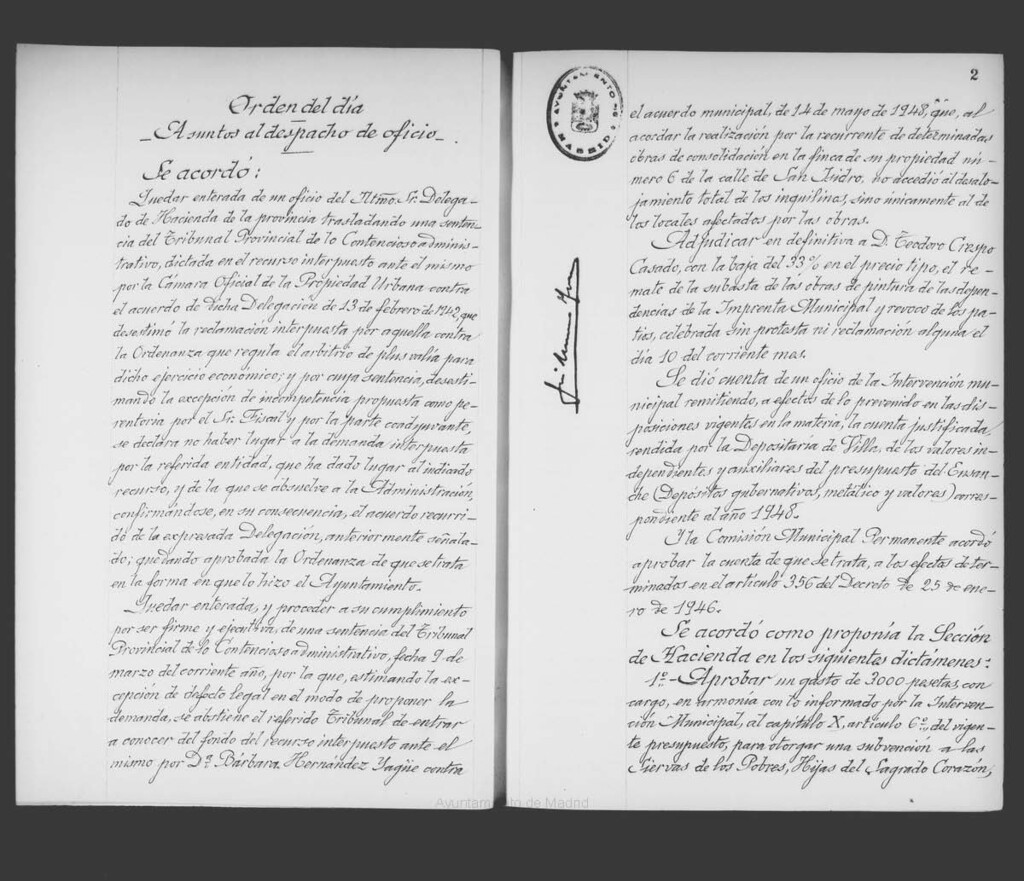 Miniatura de Actas de acuerdos del Ayuntamiento. Tomo 813 del año 1949 (20 mayo a 20 julio)