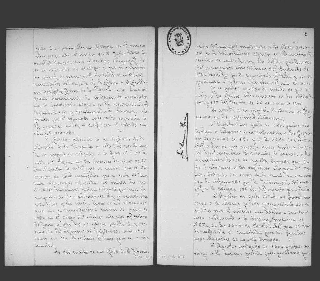 Miniatura de Actas de acuerdos del Ayuntamiento. Tomo 814 del año 1949 (27 julio a 19 octubre)