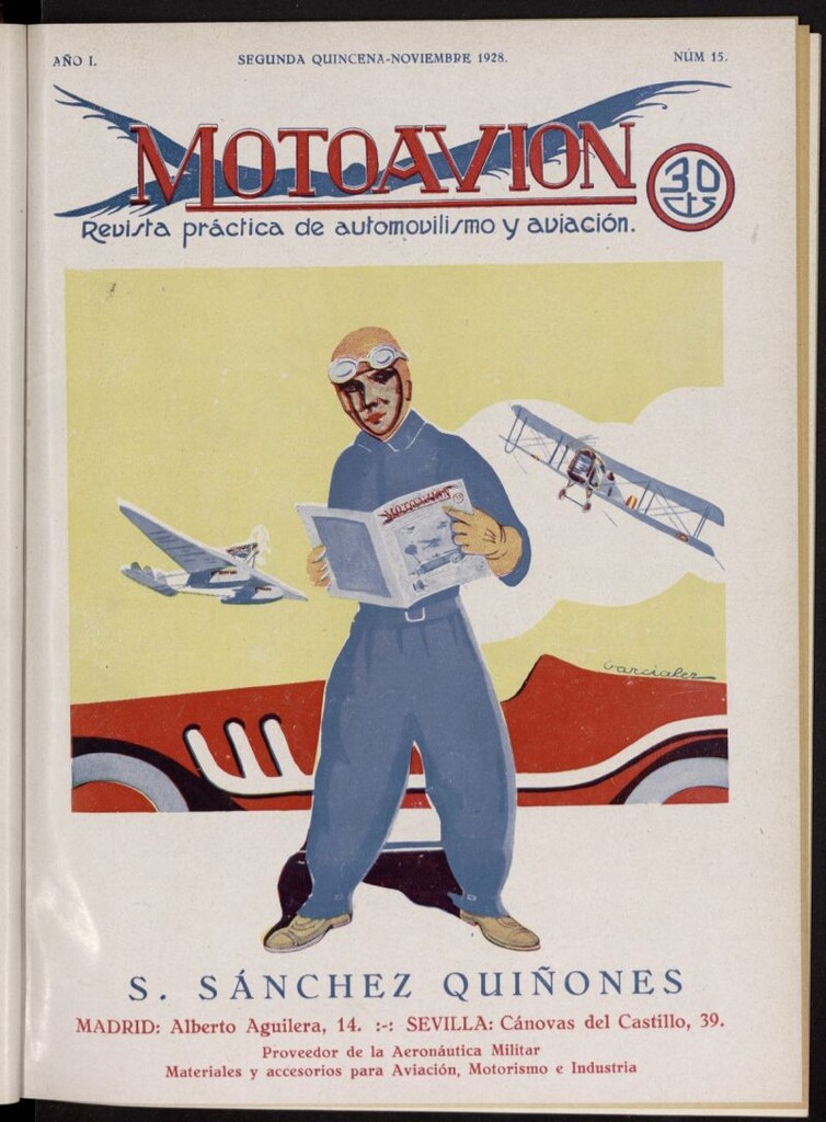 Miniatura de Motoavión: revista práctica de automovilismo y aviación, segunda quincena noviembre de 1928, nº 15