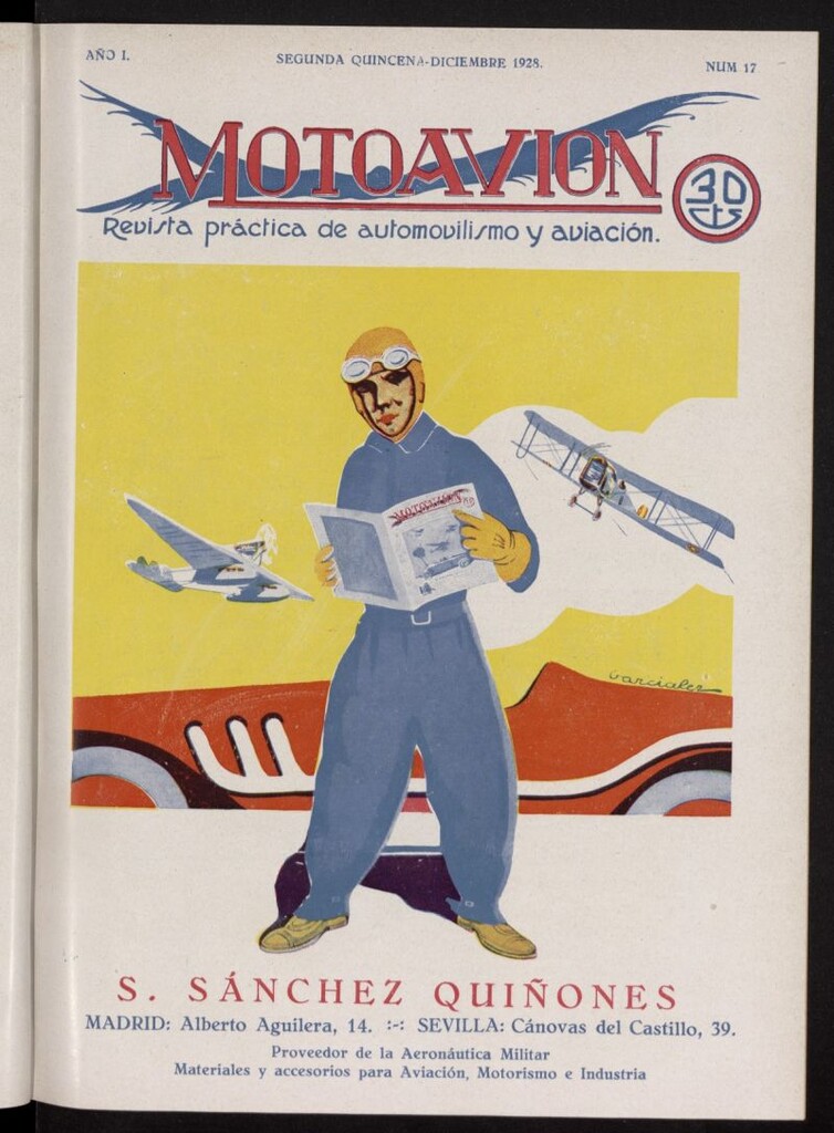 Miniatura de Motoavión: revista práctica de automovilismo y aviación, segunda quincena diciembre de 1928, nº 17