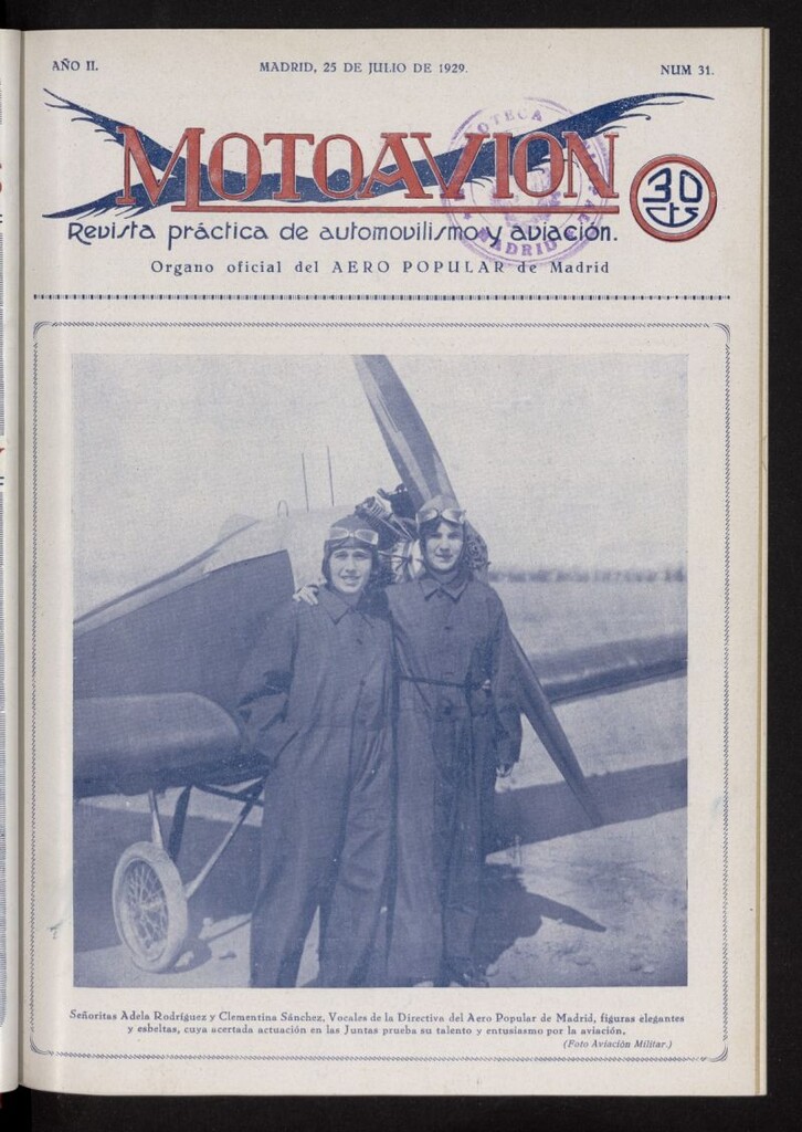 Miniatura de Motoavión: revista práctica de automovilismo y aviación del 25 de julio de 1929, nº 31