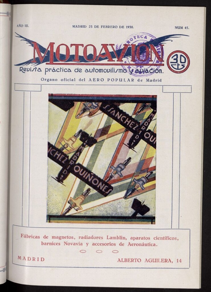 Miniatura de Motoavión: revista práctica de automovilismo y aviación del 25 de febrero de 1930, nº 45
