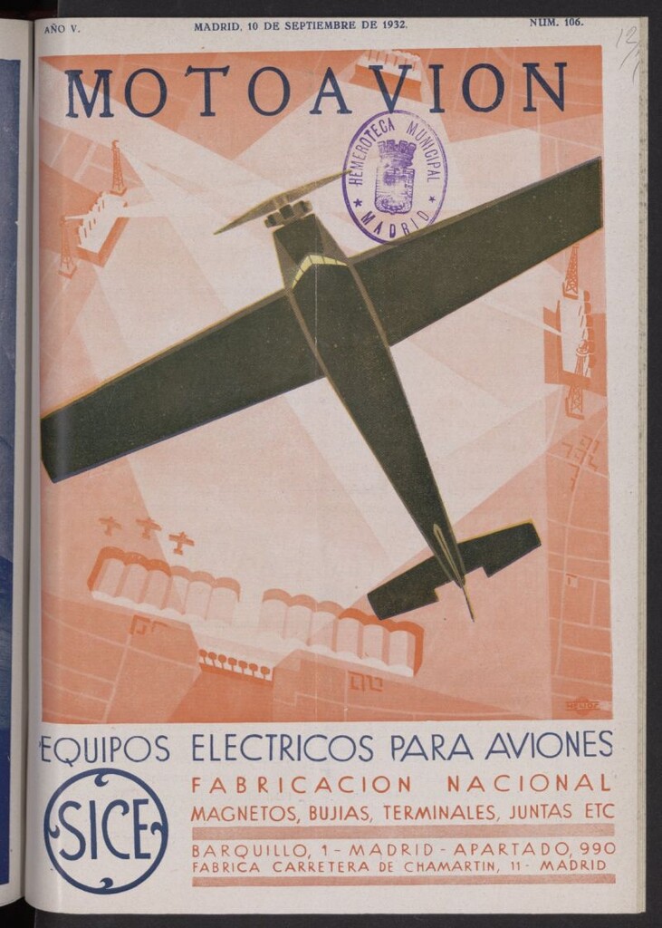 Miniatura de Motoavión: revista práctica de automovilismo y aviación del 10 de septiembre de 1932, nº 106