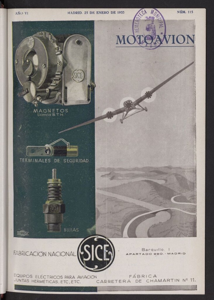 Miniatura de Motoavión: revista práctica de automovilismo y aviación del 25 de enero de 1933, nº 115