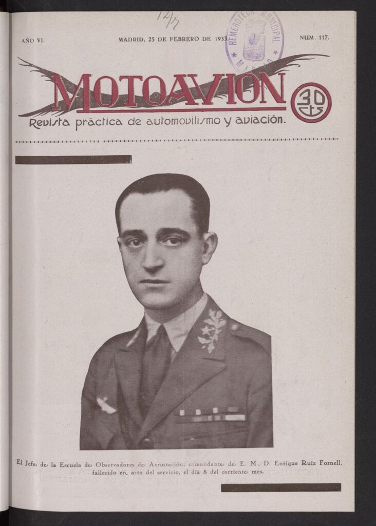Miniatura de Motoavión: revista práctica de automovilismo y aviación del 25 de febrero de 1933, nº 117