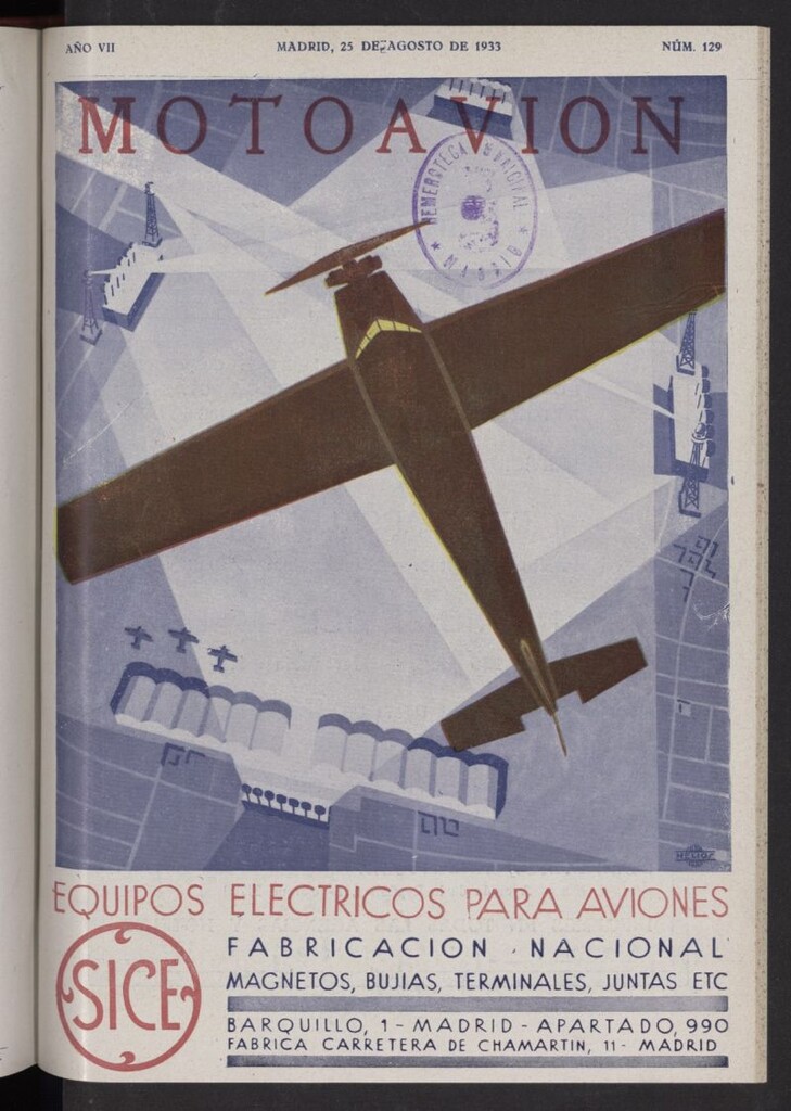 Miniatura de Motoavión: revista práctica de automovilismo y aviación del 25 de agosto de 1933, nº 129
