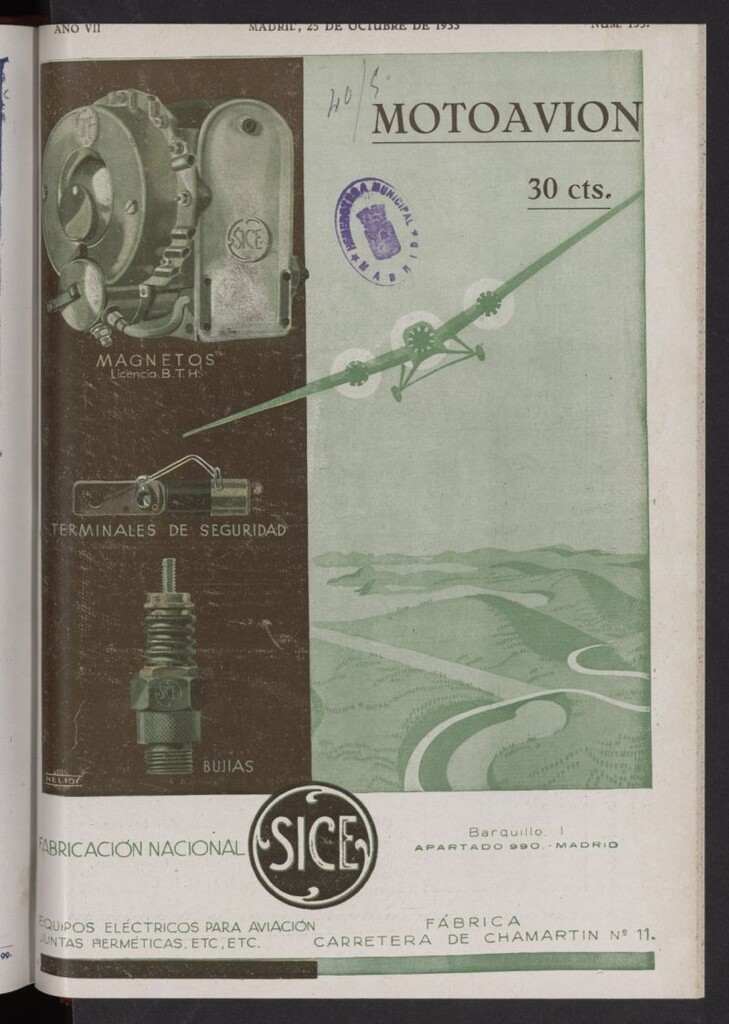 Miniatura de Motoavión: revista práctica de automovilismo y aviación del 25 de octubre de 1933, nº 133