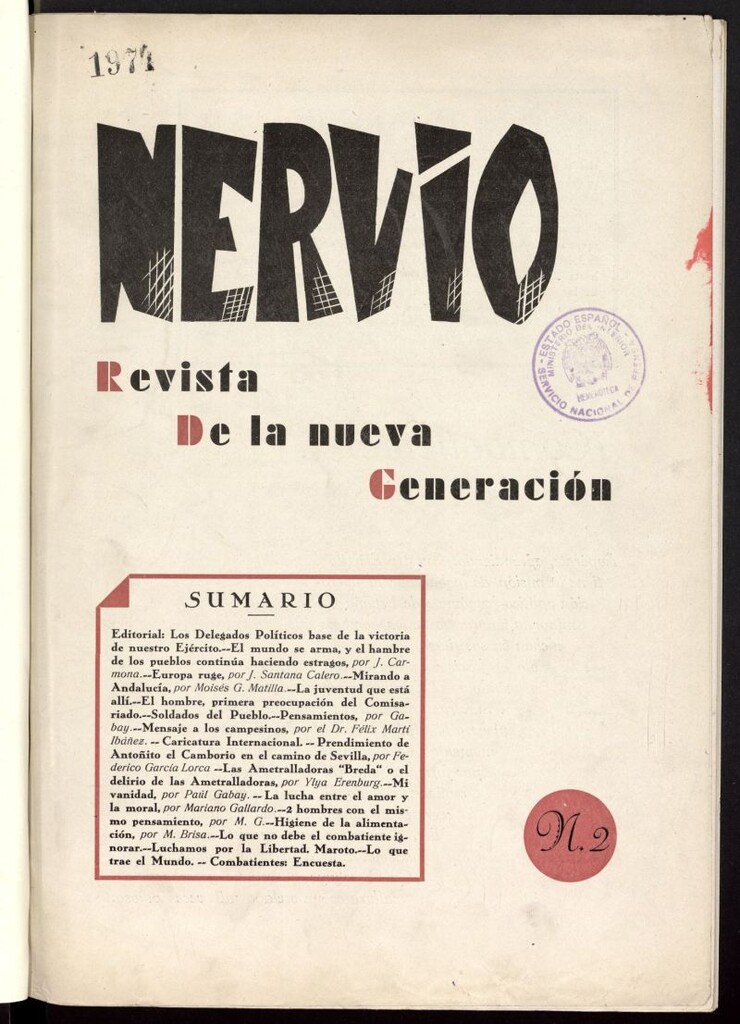 Miniatura de Nervio: Revista de la nueva generación