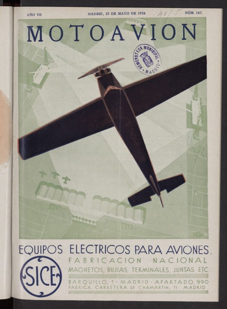 Miniatura de Motoavión: revista práctica de automovilismo y aviación del 25 de mayo de 1934, nº 147