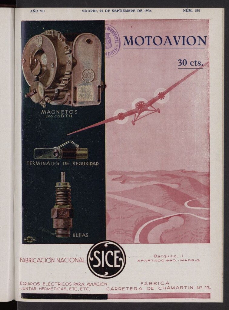 Miniatura de Motoavión: revista práctica de automovilismo y aviación del 25 de septiembre de 1934, nº 155