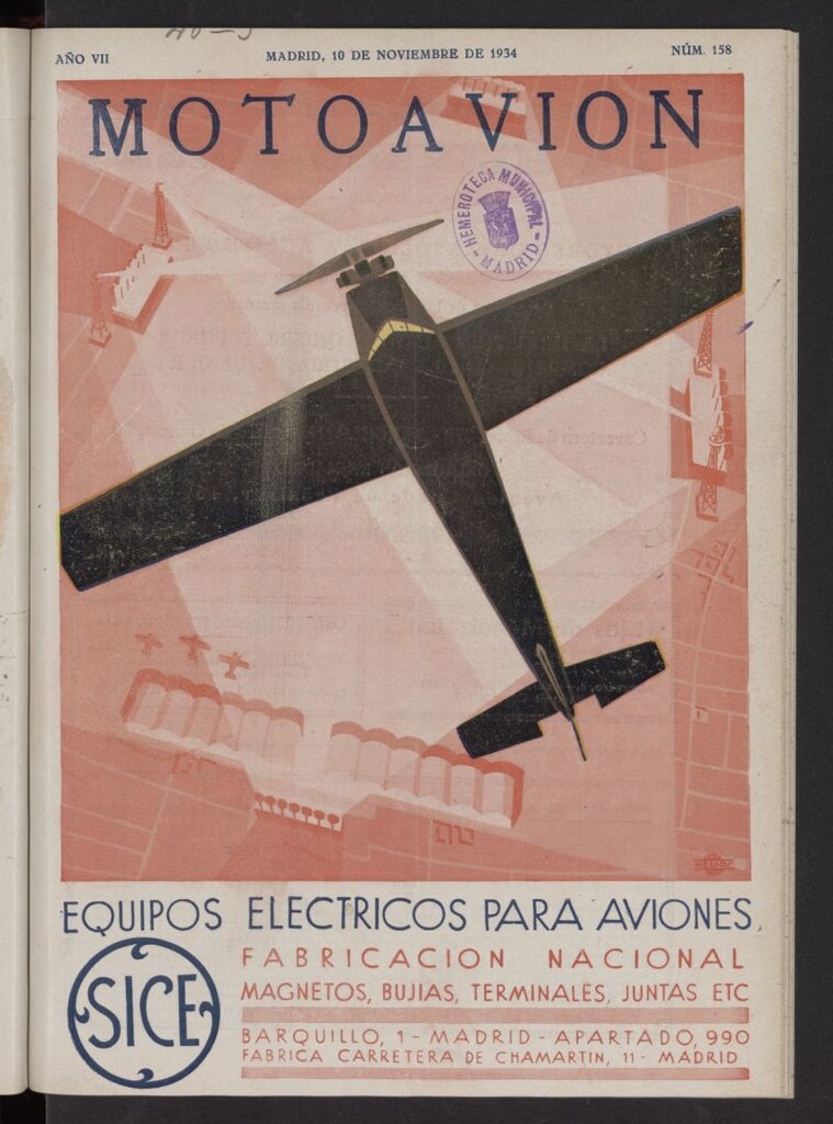 Miniatura de Motoavión: revista práctica de automovilismo y aviación del 10 de noviembre de 1934, nº 158