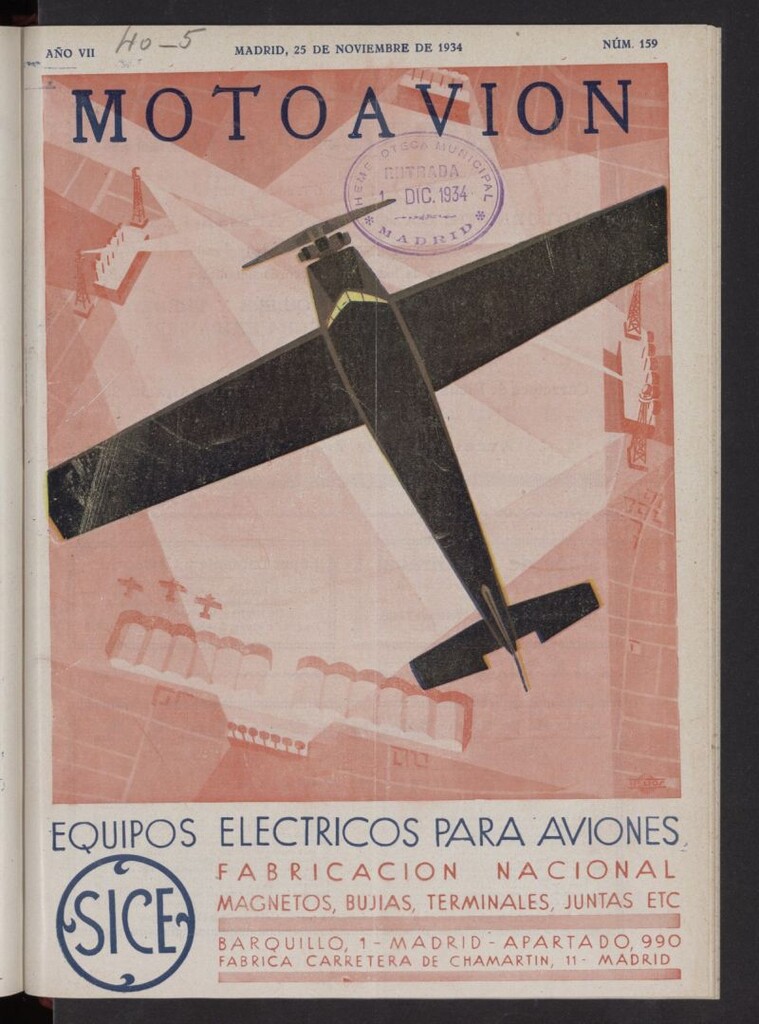 Miniatura de Motoavión: revista práctica de automovilismo y aviación del 25 de noviembre de 1934, nº 159