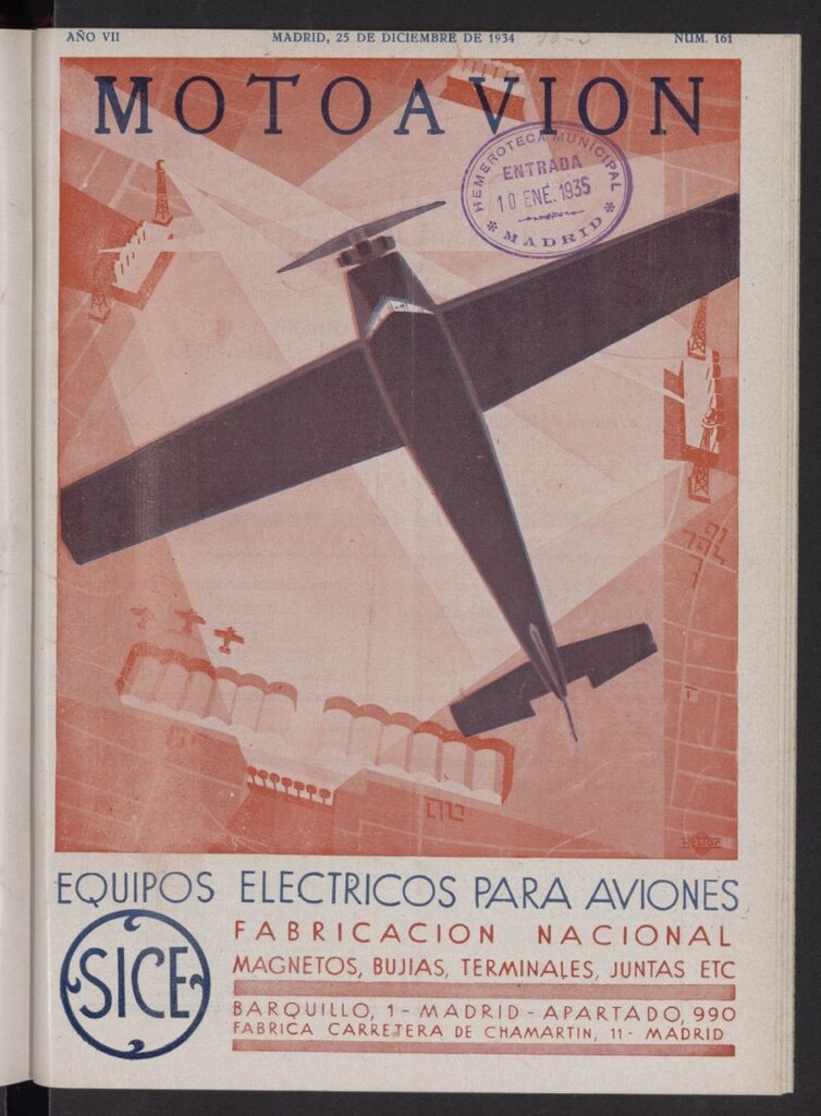 Miniatura de Motoavión: revista práctica de automovilismo y aviación del 25 de diciembre de 1934, nº 161