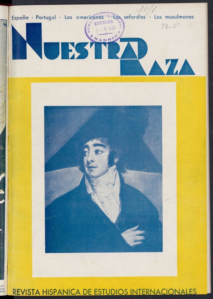 Miniatura de Nuestra Raza : revista de España , de Portugal, del mundo americano, del mundo sefardí, del mundo musulmán de enero de 1935, nº 126