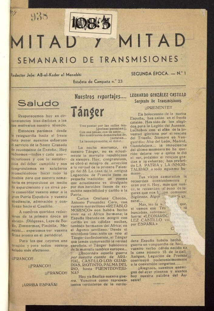 Miniatura de Mitad y mitad : semanario de transmisiones