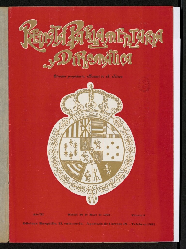 Miniatura de Revista Parlamentaria y Diplomática del 30 de mayo de 1903, nº 9