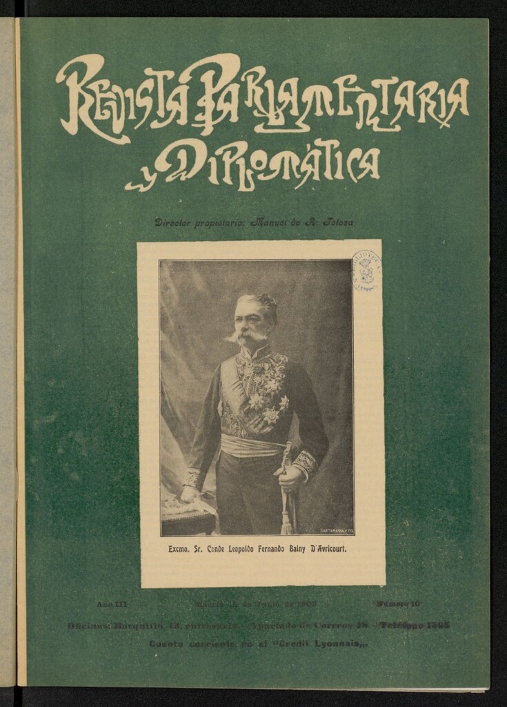 Miniatura de Revista Parlamentaria y Diplomática del 15 de junio de 1903, nº 10