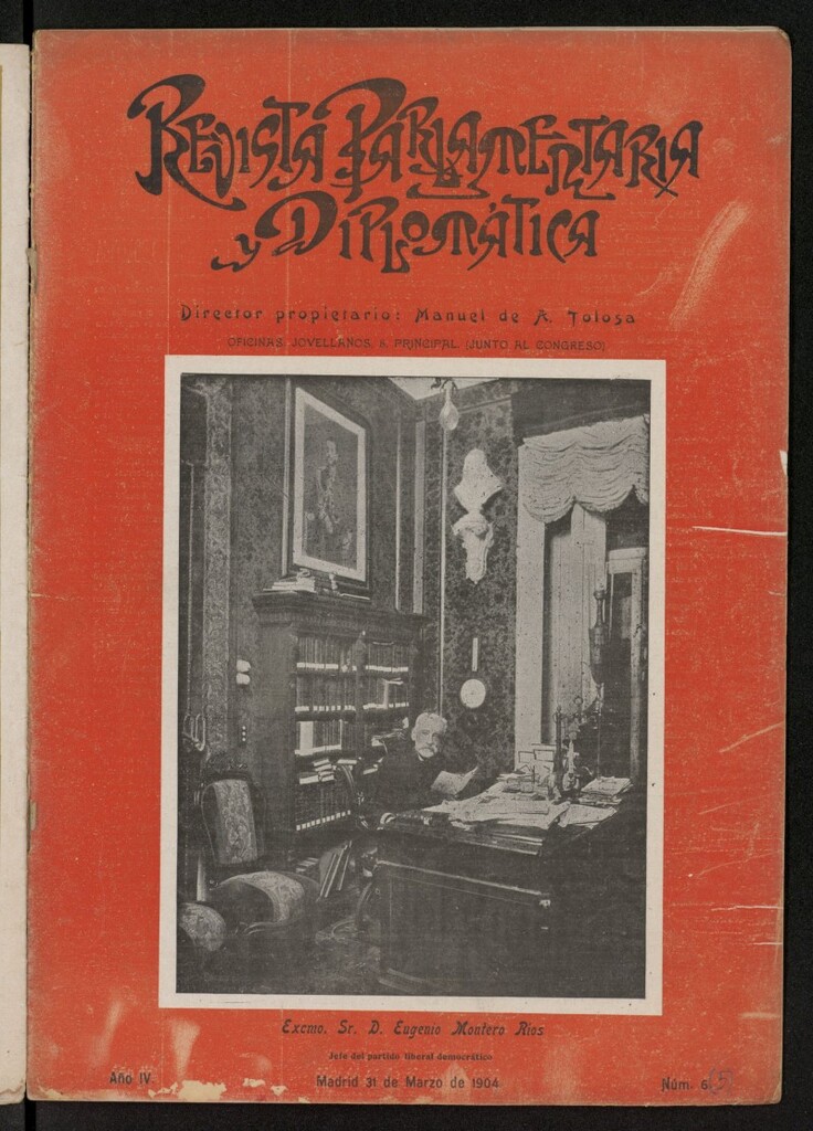 Miniatura de Revista Parlamentaria y Diplomática del 31 de marzo de 1904, nº 6 [sic]