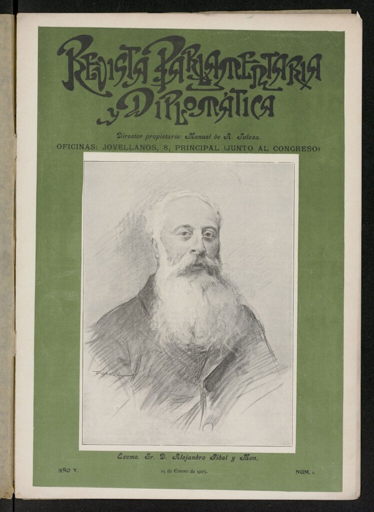 Miniatura de Revista Parlamentaria y Diplomática del 15 de enero de 1905, nº 1
