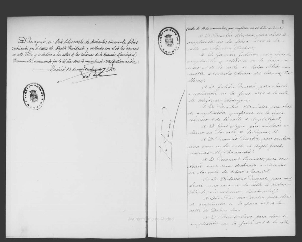 Miniatura de Actas de acuerdos del Ayuntamiento. Tomo 837 del año 1952 (12 noviembre 1952 a 14 enero 1953)
