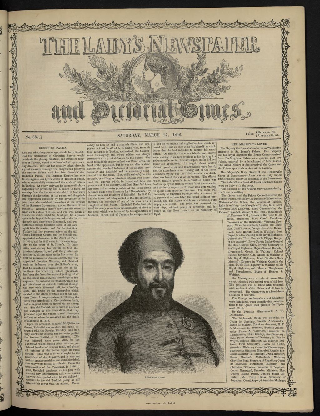 Miniatura de The Lady´s Newspaper and Pictorial Times del 27 de marzo de 1858, nº 587