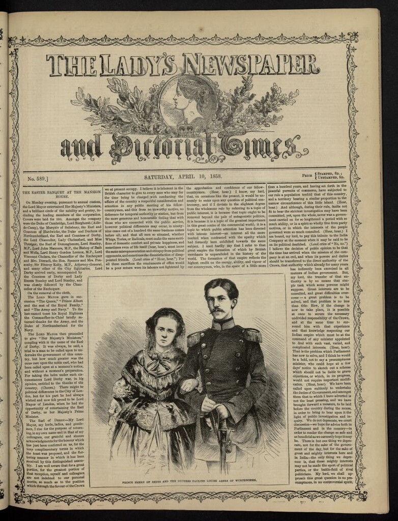 Miniatura de The Lady´s Newspaper and Pictorial Times del 10 de abril de 1858, nº 589