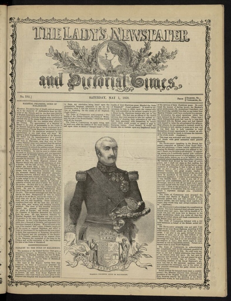 Miniatura de The Lady´s Newspaper and Pictorial Times del 1 de mayo de 1858, nº 592