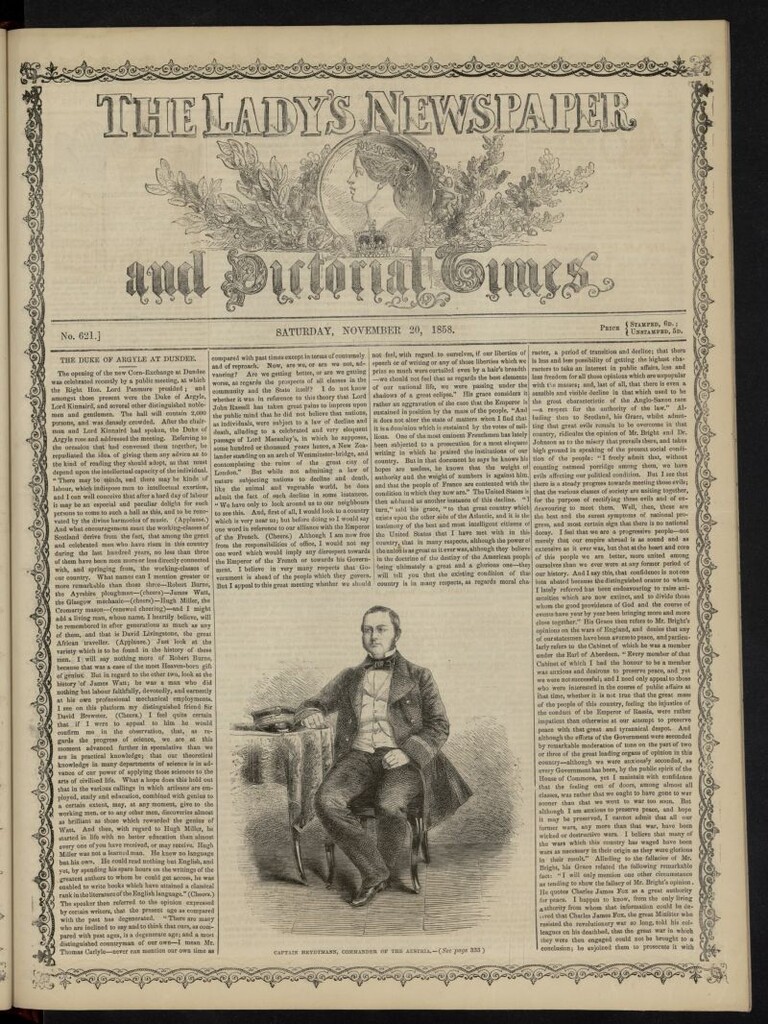 Miniatura de The Lady´s Newspaper and Pictorial Times del 20 de noviembre de 1858, nº 621
