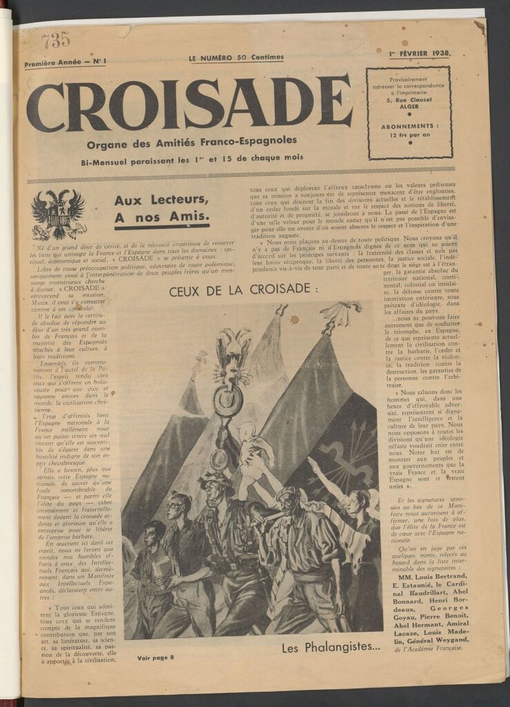 Miniatura de Croisade : organe du Amitiés Franco-Espagnoles
