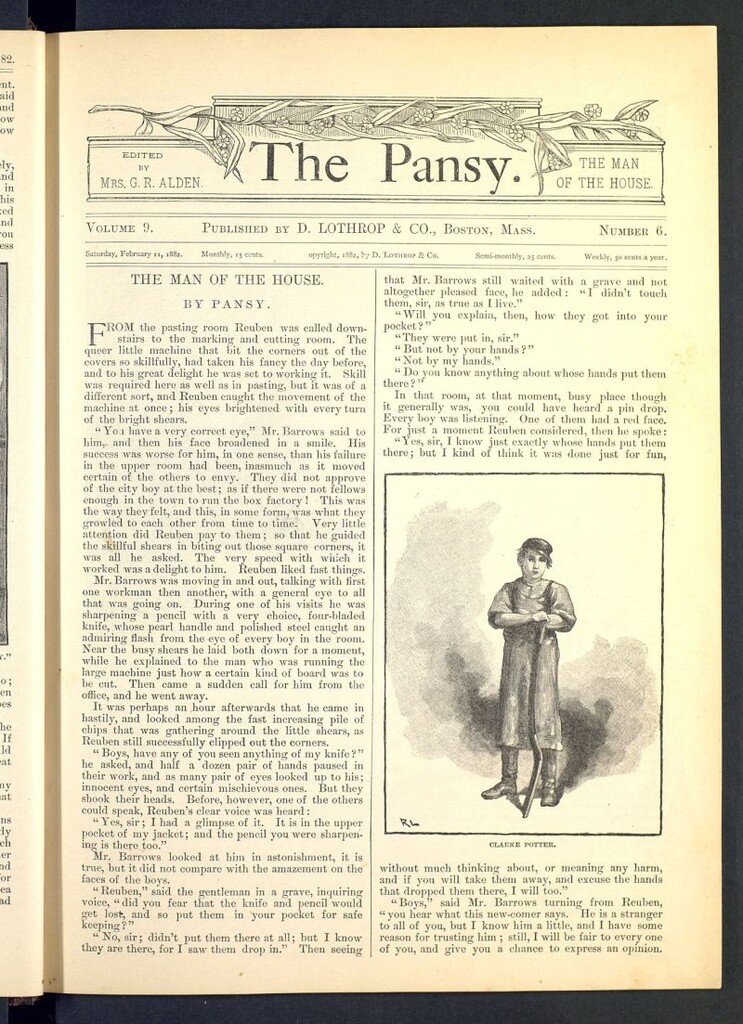 Miniatura de The Pansy del 11 de febrero de 1882, nº 6