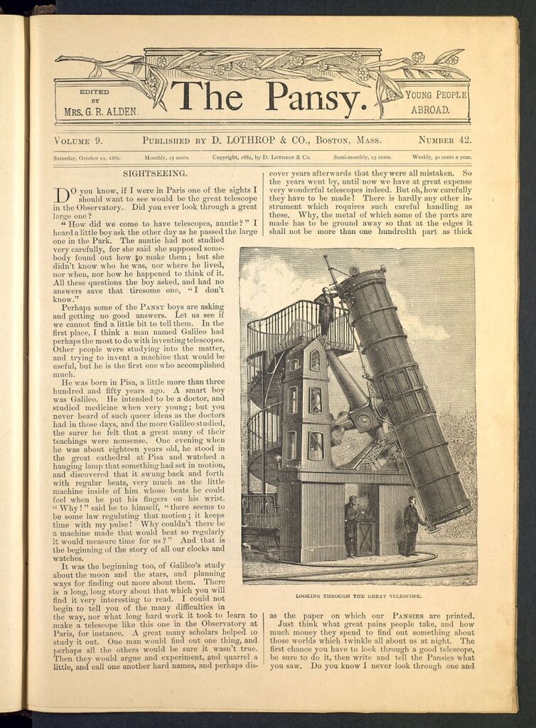 Miniatura de The Pansy del 21 de octubre de 1882, nº 42
