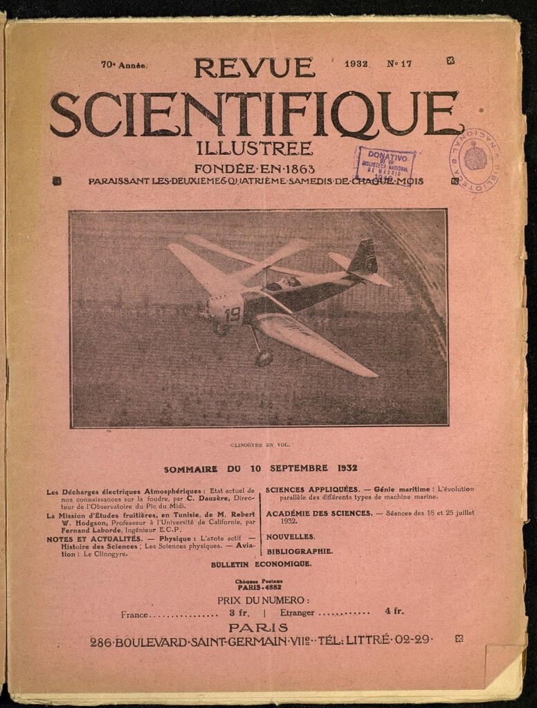 Miniatura de Revue Scientifique : revue rose del 10 de septiembre de 1932, nº 17