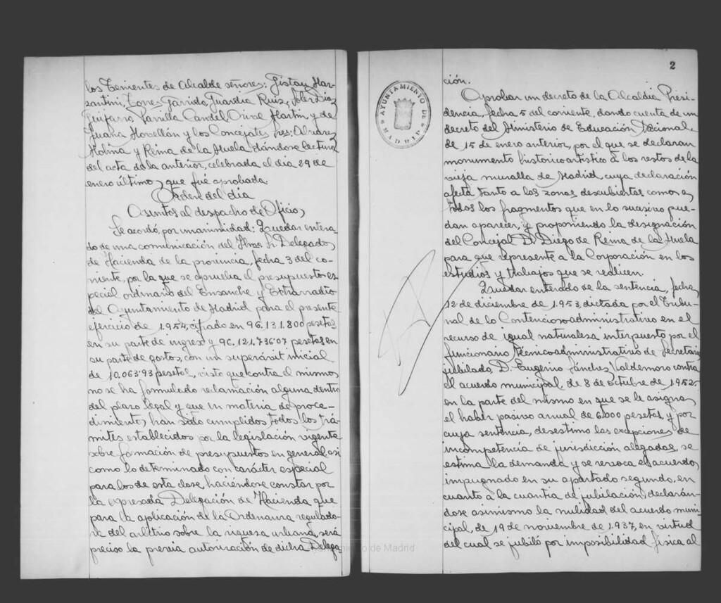 Miniatura de Actas de acuerdos del Ayuntamiento. Tomo 845 del año 1954 (26 febrero a 25 junio)